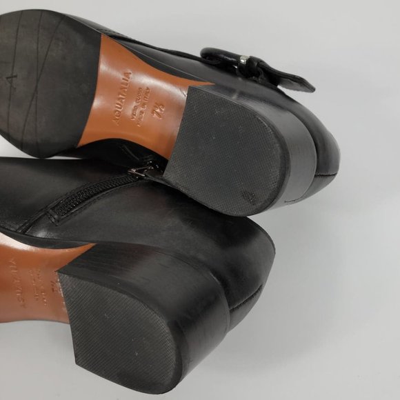 Aquatalia Black Ankle Boots with Buckle - Picture 7 of 11